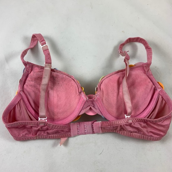 Raver handmade 34BC candy button pink push up bra - Picture 3 of 5
